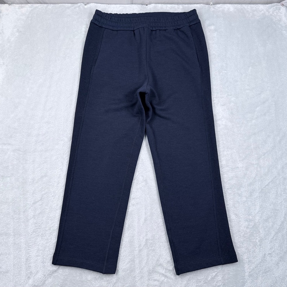 Brioni Jogging Sweatpants Mens Large Navy Blue Wool Cotton Ribbed Pants Italy
